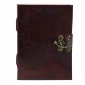 Leather World Map & Stitching Notebook (7×5″) | www.artisan-gifts.co.uk 1