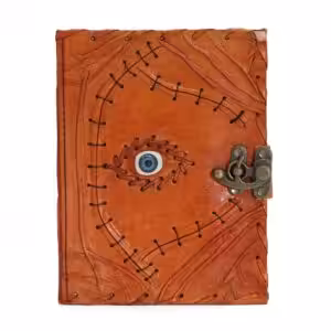 Light Brown Tan Book – Evil Eye Decor – 160 Deckle Edges Pages – 20x15cm | www.artisan-gifts.co.uk 1