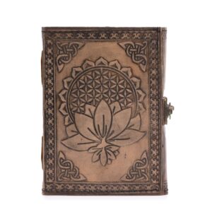 Lotus Madala – Esoteric Notebook – Antique Grey – 200 pages  Stich Edge- 17.5×12.5x3cm | www.artisan-gifts.co.uk 1