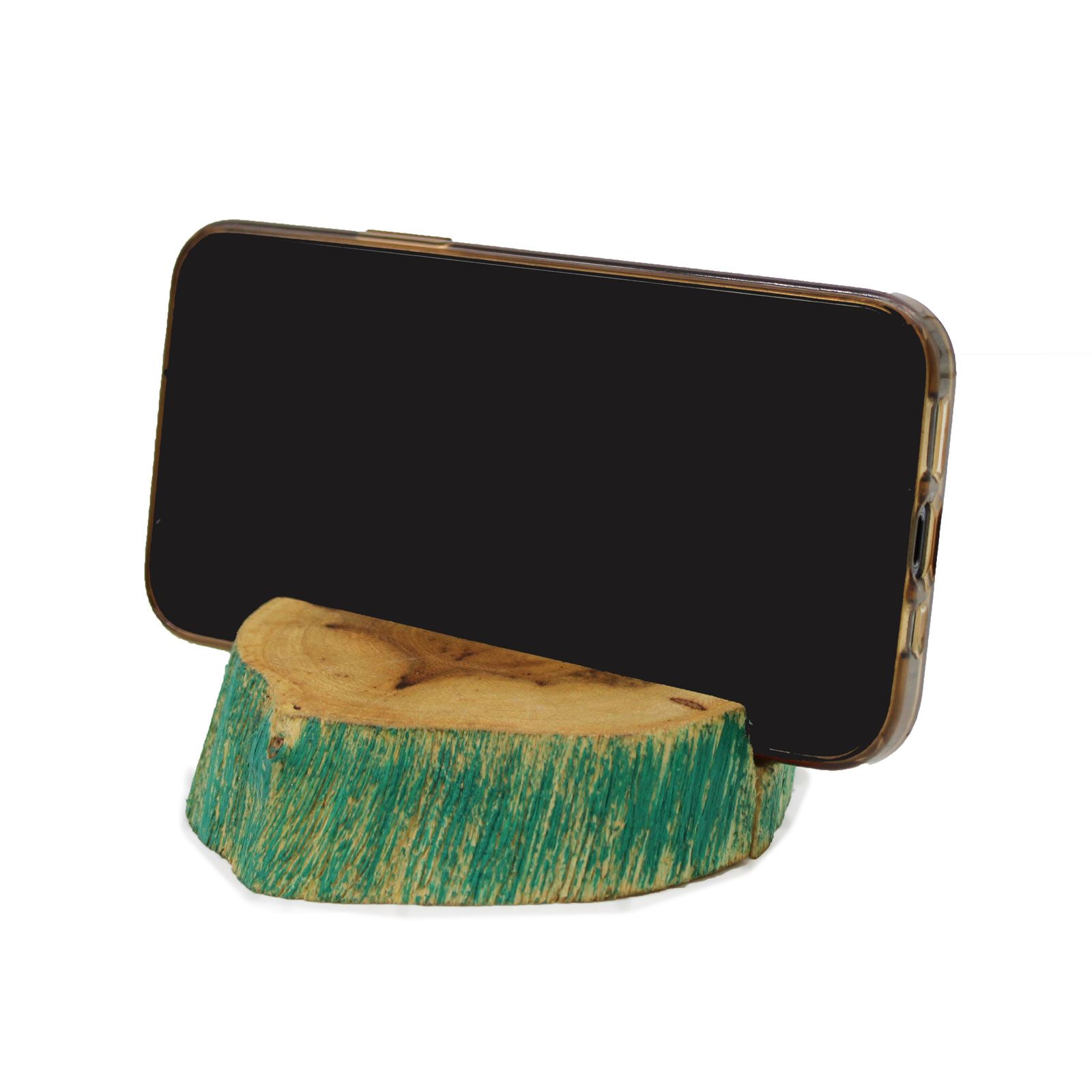 Lrg Gamal Wood Phone Holder – Greenwash | www.artisan-gifts.co.uk 6 Lrg Gamal Wood Phone Holder – Greenwash | www.artisan-gifts.co.uk 5
