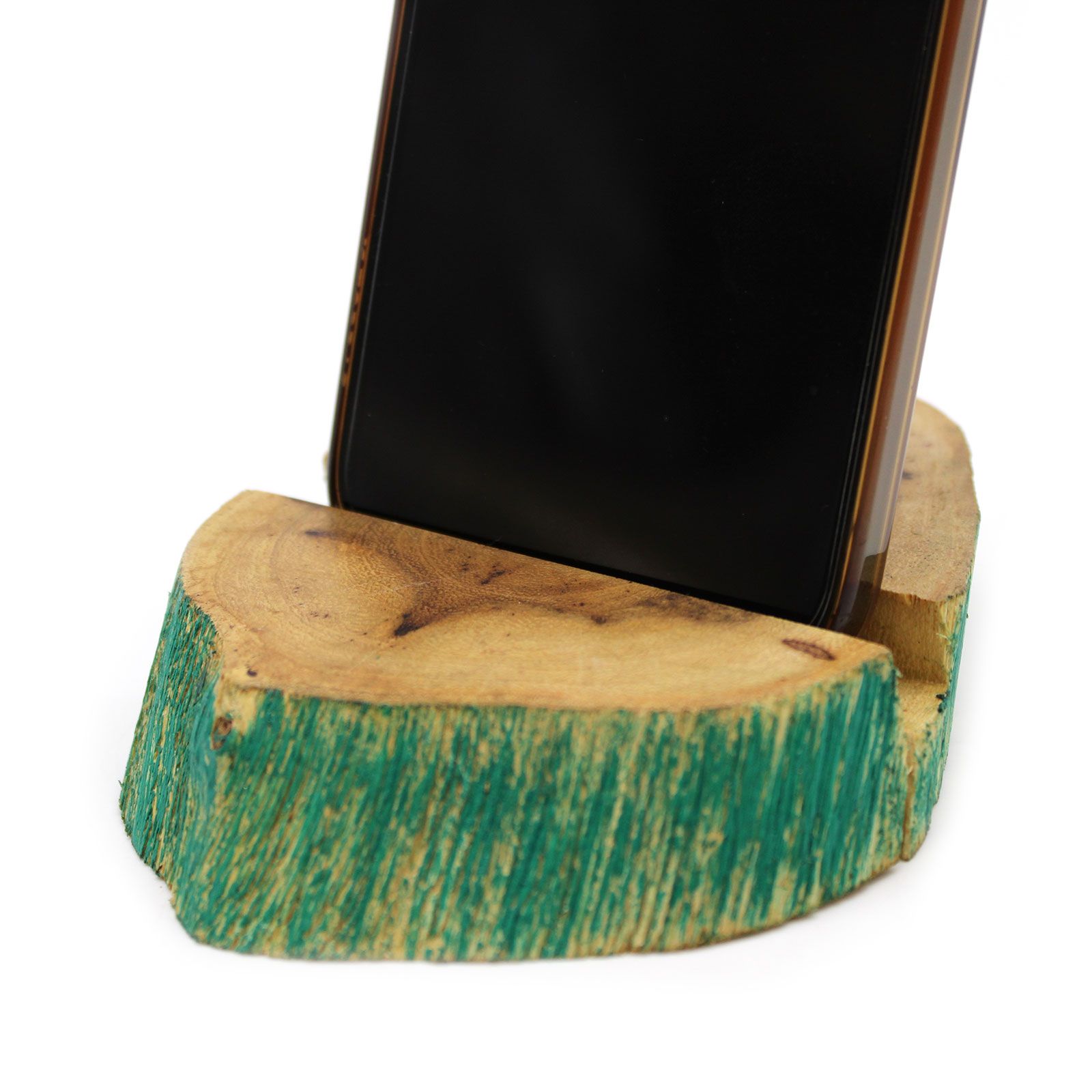 Lrg Gamal Wood Phone Holder – Greenwash | www.artisan-gifts.co.uk 5 Lrg Gamal Wood Phone Holder – Greenwash | www.artisan-gifts.co.uk 4