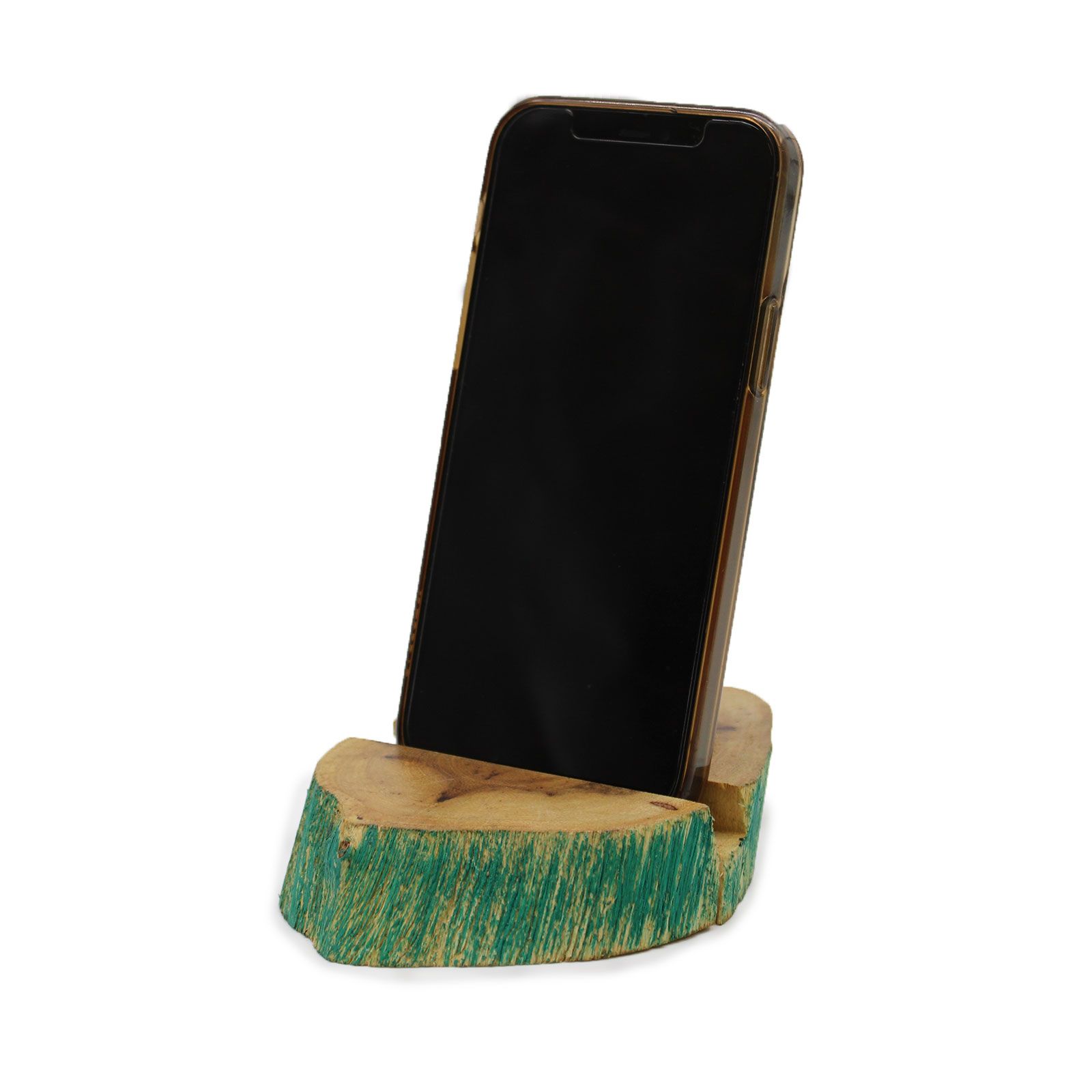 Lrg Gamal Wood Phone Holder – Greenwash | www.artisan-gifts.co.uk 4 Lrg Gamal Wood Phone Holder – Greenwash | www.artisan-gifts.co.uk 3