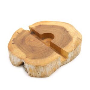 Lrg Gamal Wood Phone Holder – Whitewash | www.artisan-gifts.co.uk 1