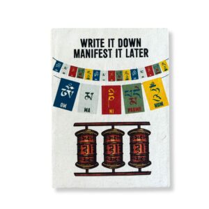 Lrg Lokta Inspiration Notebook (21x15cm) – 45 leafs – Write it Down – inc bookmark | www.artisan-gifts.co.uk 1