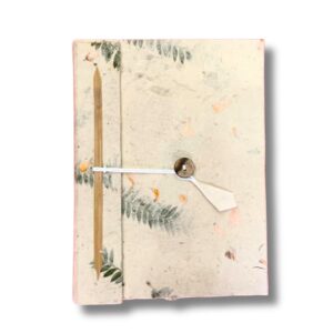 Lrg Lokta Mixed Flowers Notebook (21x15cm) – 45 leafs – inc bookmark | www.artisan-gifts.co.uk