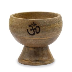 Lrg Ritual Bowl Incense Cone Holder 11×6.cm – Om | www.artisan-gifts.co.uk 1