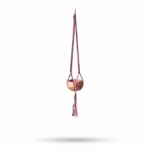 Macrame Pot Holder Classic -Pastal Tones Livingroom Med Pot | www.artisan-gifts.co.uk