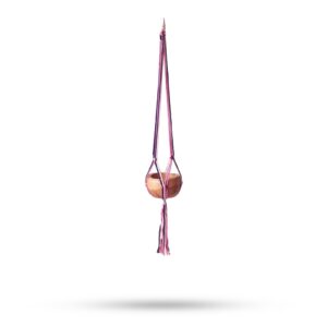 Macrame Pot Holder Classic -Pastal Tones Livingroom Med Pot | www.artisan-gifts.co.uk