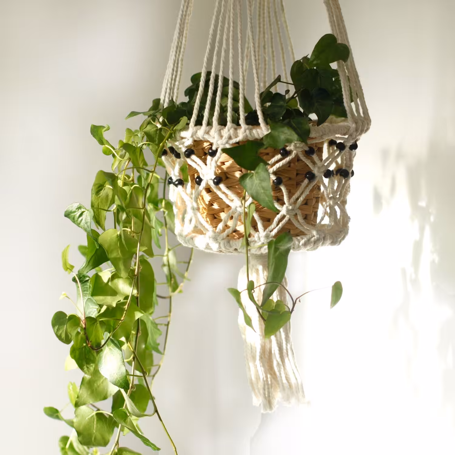 Macrame Pot Holder – Lrg Single Beaded | www.artisan-gifts.co.uk 6 Macrame Pot Holder – Lrg Single Beaded | www.artisan-gifts.co.uk 5