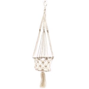 Macrame Pot Holder – Single Small Pot | www.artisan-gifts.co.uk 1