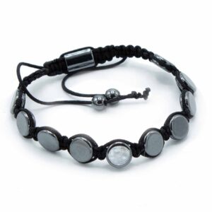 Magnetic Hematite Shamballa Bracelet –  Round Flats | www.artisan-gifts.co.uk 1