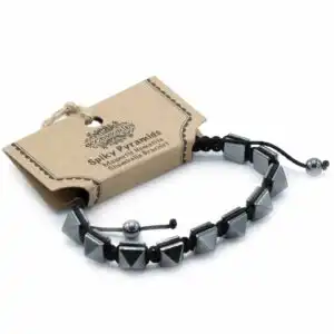 Magnetic Hematite Shamballa Bracelet –  Spiky Pyramids | www.artisan-gifts.co.uk 1