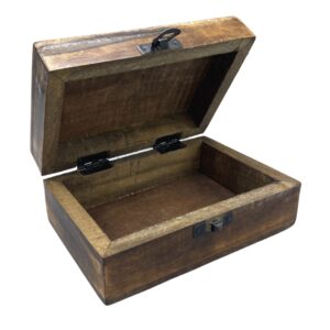 Medium Ceramic Glazed Wood Box – 15x10x6cm – Concrete | www.artisan-gifts.co.uk 1