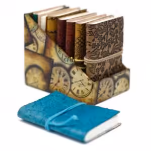 Mini Assorted Leather Notebook (4×3″) – 1 piece | www.artisan-gifts.co.uk 1