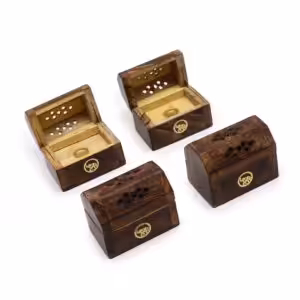 Mini Incense Cone Smoke Box – Mango Wood | www.artisan-gifts.co.uk 1