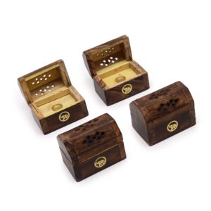 Mini Incense Cone Smoke Box – Mango Wood | www.artisan-gifts.co.uk 1