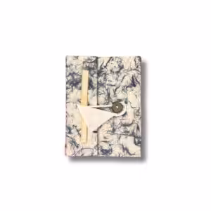 Mini Lokta Mixed Blue Cotton Notebook Lrg (12x8cm) 40 leafs | www.artisan-gifts.co.uk