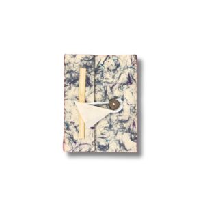 Mini Lokta Mixed Blue Cotton Notebook Lrg (12x8cm) 40 leafs | www.artisan-gifts.co.uk