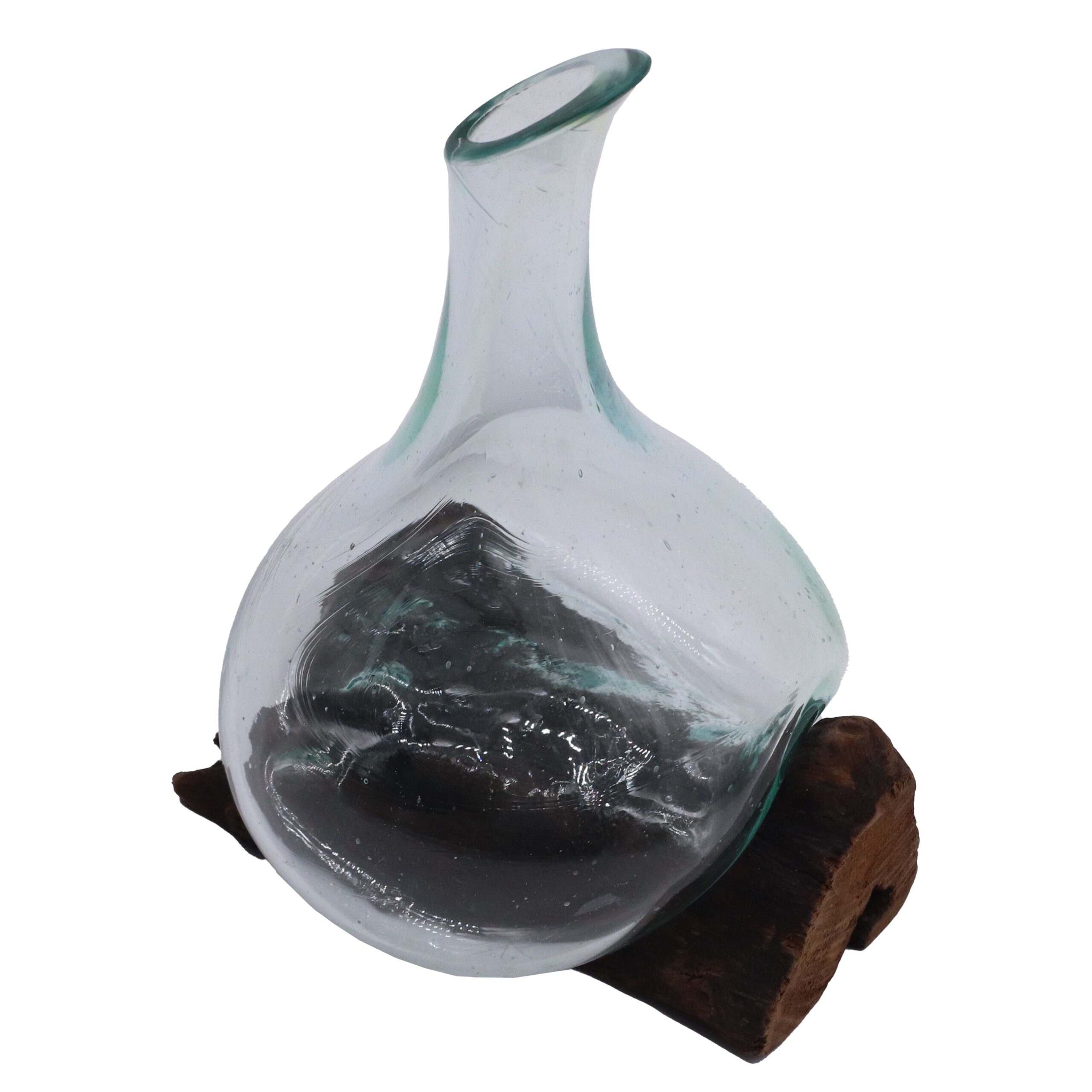 Molten Glass Mini Decanter on Wood 20cm | www.artisan-gifts.co.uk 5 Molten Glass Mini Decanter on Wood 20cm | www.artisan-gifts.co.uk 4