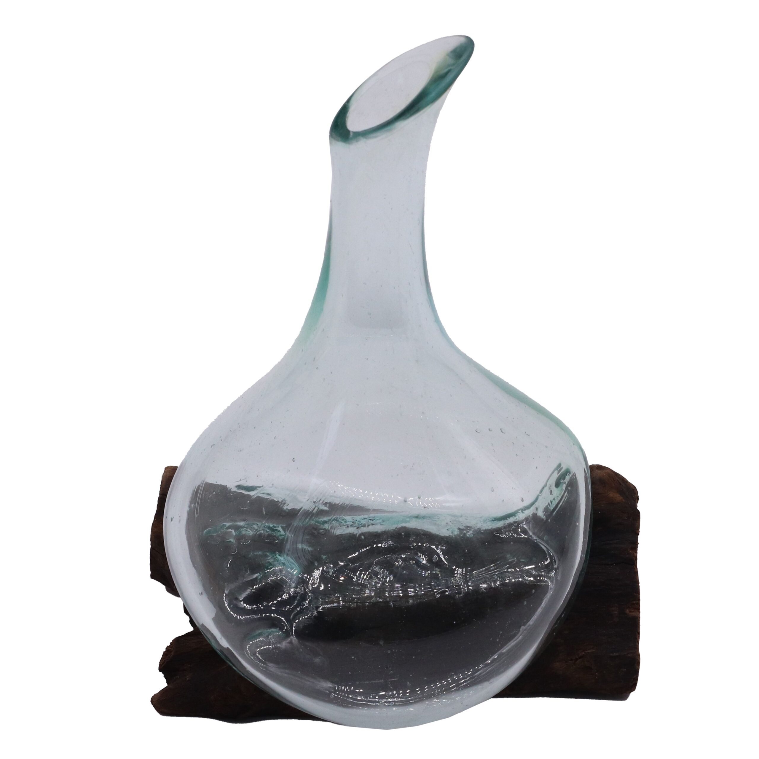 Molten Glass Mini Decanter on Wood 20cm | www.artisan-gifts.co.uk 4 Molten Glass Mini Decanter on Wood 20cm | www.artisan-gifts.co.uk 3