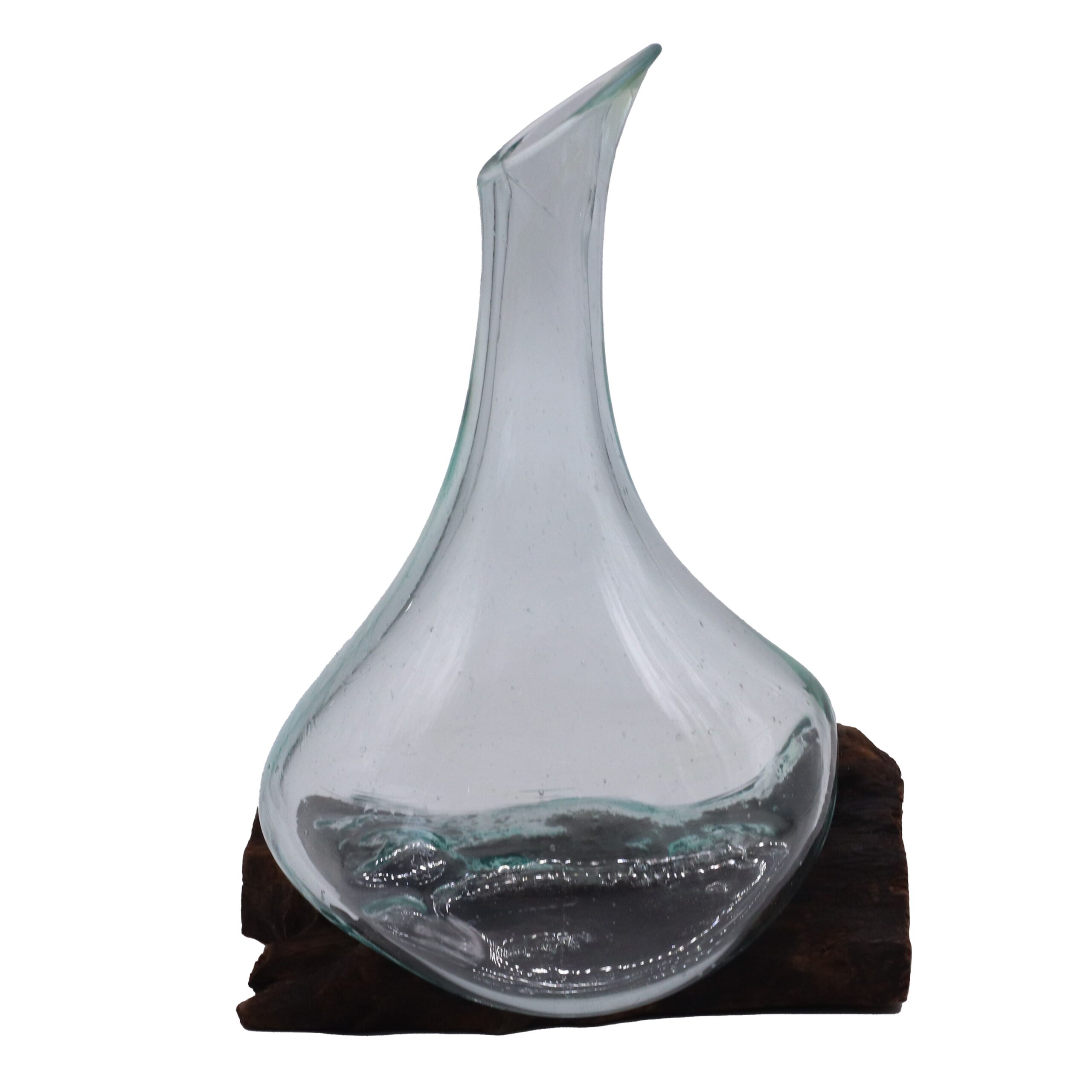 Molten Glass Mini Decanter on Wood 20cm | www.artisan-gifts.co.uk 3 Molten Glass Mini Decanter on Wood 20cm | www.artisan-gifts.co.uk 2