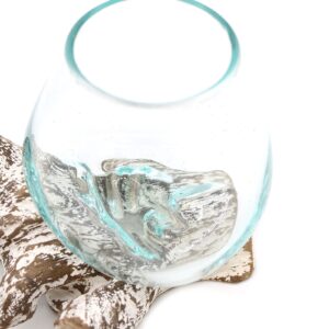 Molten Glass on Whitewash Wood – Small Bowl | www.artisan-gifts.co.uk 1