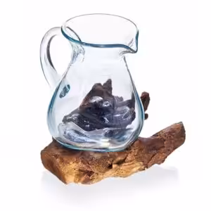 Molten Glass on Wood- Water Jug | www.artisan-gifts.co.uk 1