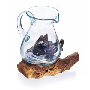 Molten Glass on Wood- Water Jug | www.artisan-gifts.co.uk 1