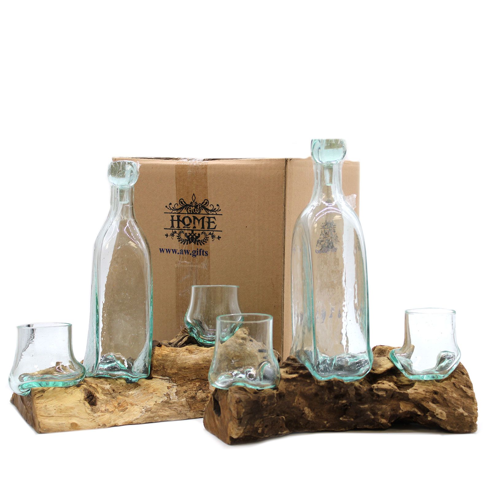Molten Glass on Wood- Whisky Set | www.artisan-gifts.co.uk 4 Molten Glass on Wood- Whisky Set | www.artisan-gifts.co.uk 3
