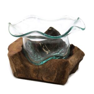 Molton Glass Fancy Sweet Bowl on Wood | www.artisan-gifts.co.uk 1