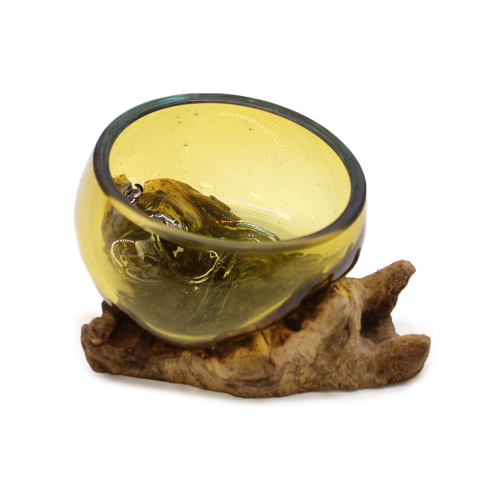 Molton Glass Mini Amber Bowl on Wood | www.artisan-gifts.co.uk 3 Molton Glass Mini Amber Bowl on Wood | www.artisan-gifts.co.uk 2