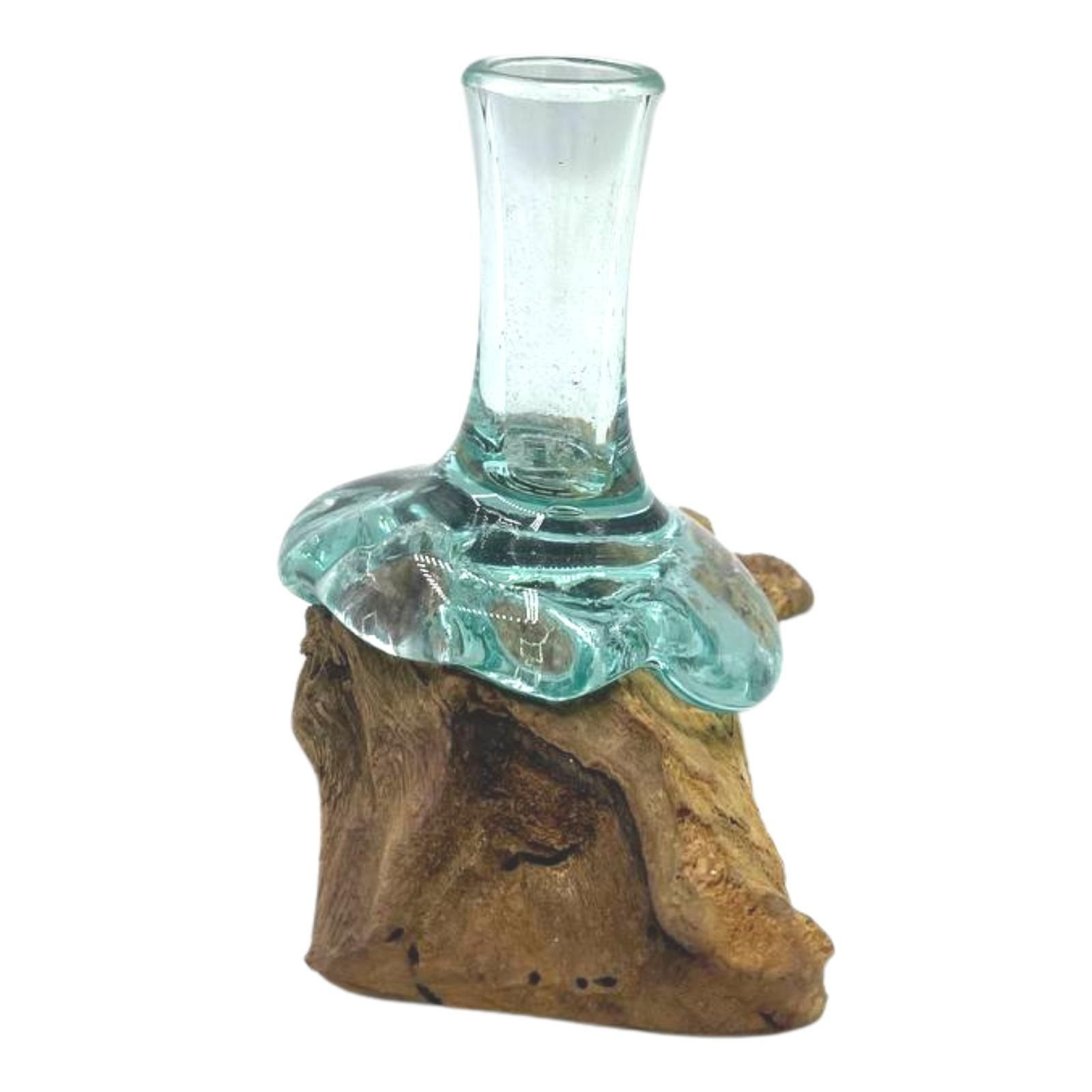 Molton Glass Small Flower Vase on Wood | www.artisan-gifts.co.uk 3 Molton Glass Small Flower Vase on Wood | www.artisan-gifts.co.uk 2