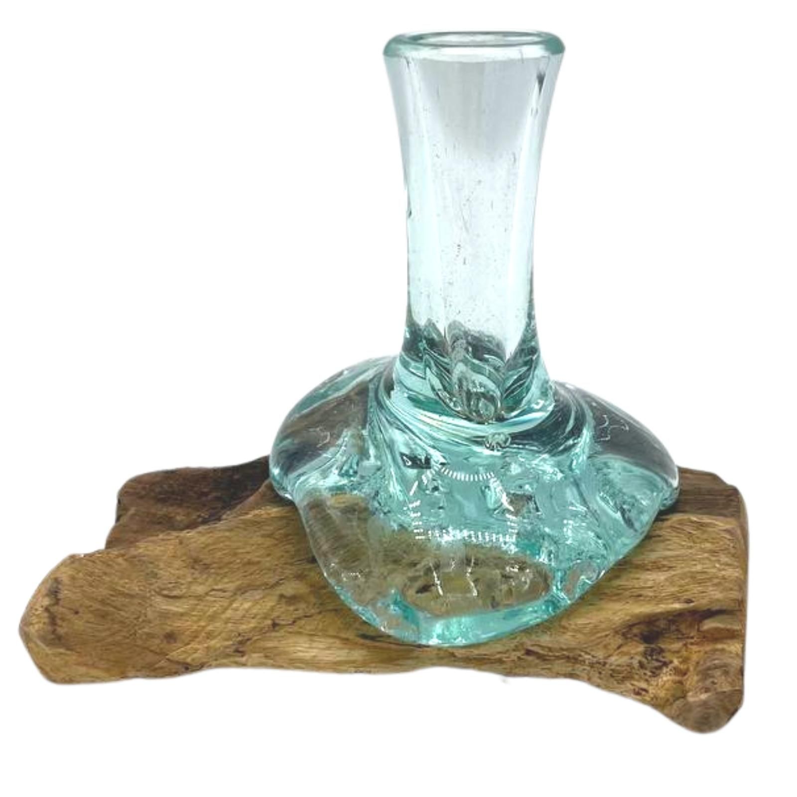 Molton Glass Small Flower Vase on Wood | www.artisan-gifts.co.uk 2 Molton Glass Small Flower Vase on Wood | www.artisan-gifts.co.uk 1
