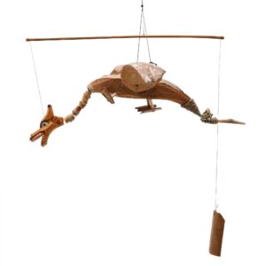 Natural Coconut Dragon Mobile 37cm | www.artisan-gifts.co.uk 1