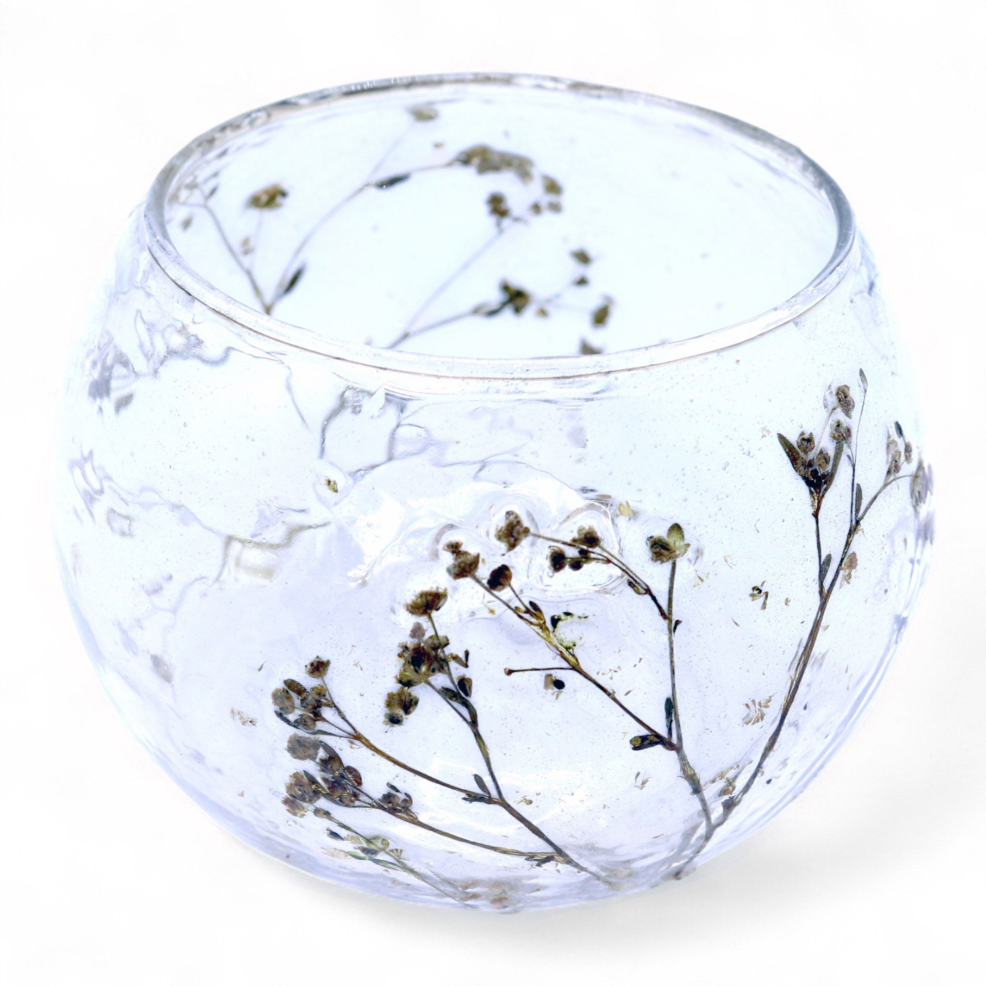 Natural Floral Glass – Bowl Candle Holder – Margarita – (8x10cm) | www.artisan-gifts.co.uk 2 Natural Floral Glass – Bowl Candle Holder – Margarita – (8x10cm) | www.artisan-gifts.co.uk 1