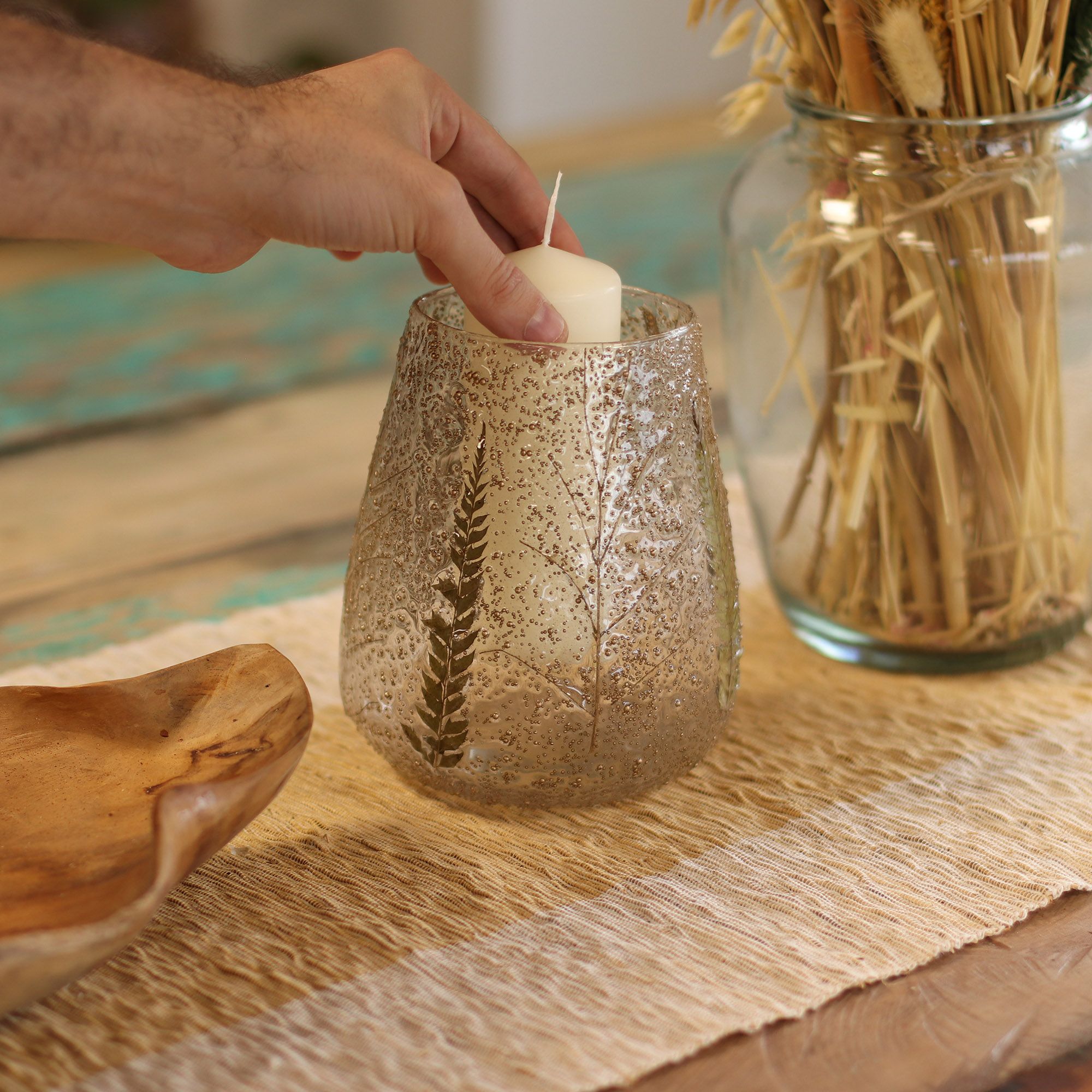 Natural Floral Glass – Large Bowl Candle Holder – Pino – (15x12cm) | www.artisan-gifts.co.uk 5 Natural Floral Glass – Large Bowl Candle Holder – Pino – (15x12cm) | www.artisan-gifts.co.uk 4