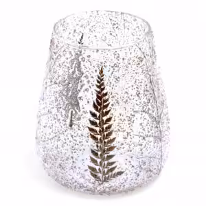 Natural Floral Glass – Large Bowl Candle Holder – Pino – (15x12cm) | www.artisan-gifts.co.uk 1
