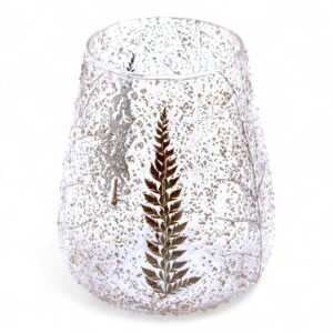 Natural Floral Glass – Large Bowl Candle Holder – Pino – (15x12cm) | www.artisan-gifts.co.uk 1