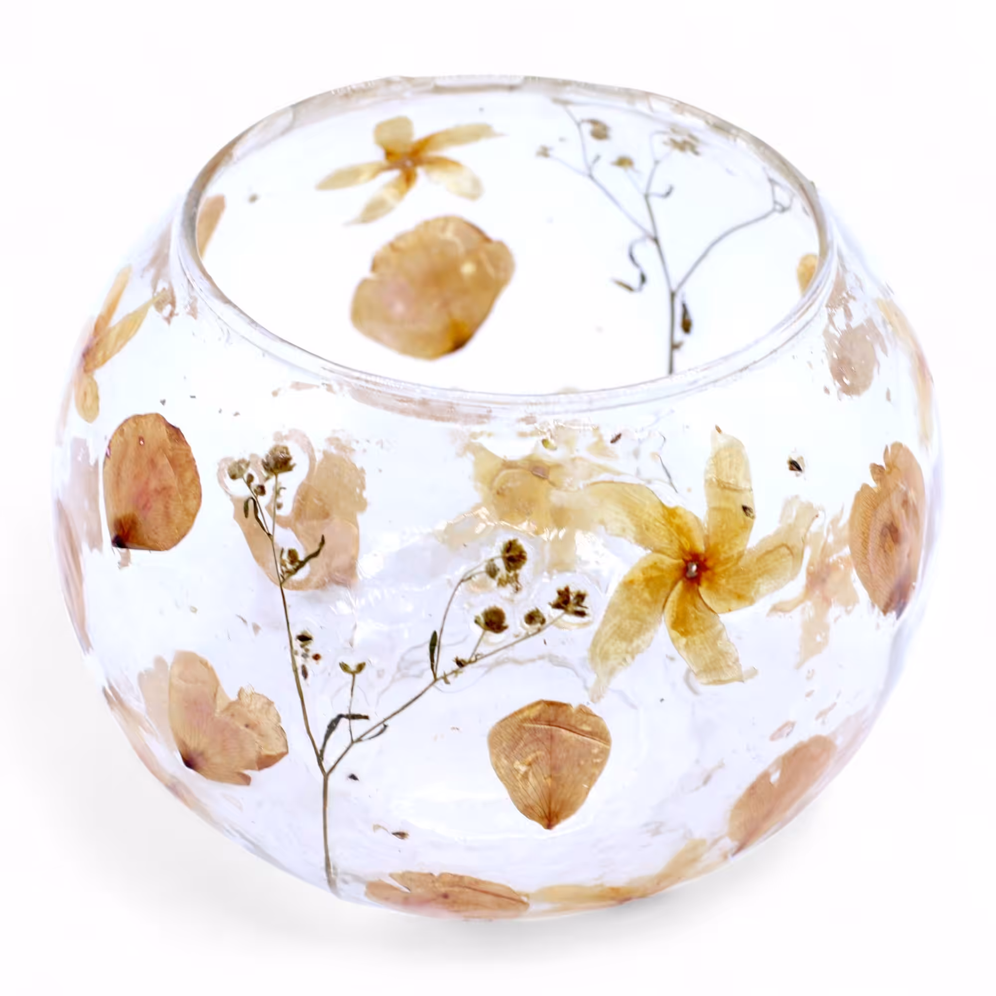 Natural Floral Glass – Large Bowl Candle Holder – Rosa – (12x13cm) | www.artisan-gifts.co.uk 2 Natural Floral Glass – Large Bowl Candle Holder – Rosa – (12x13cm) | www.artisan-gifts.co.uk 1