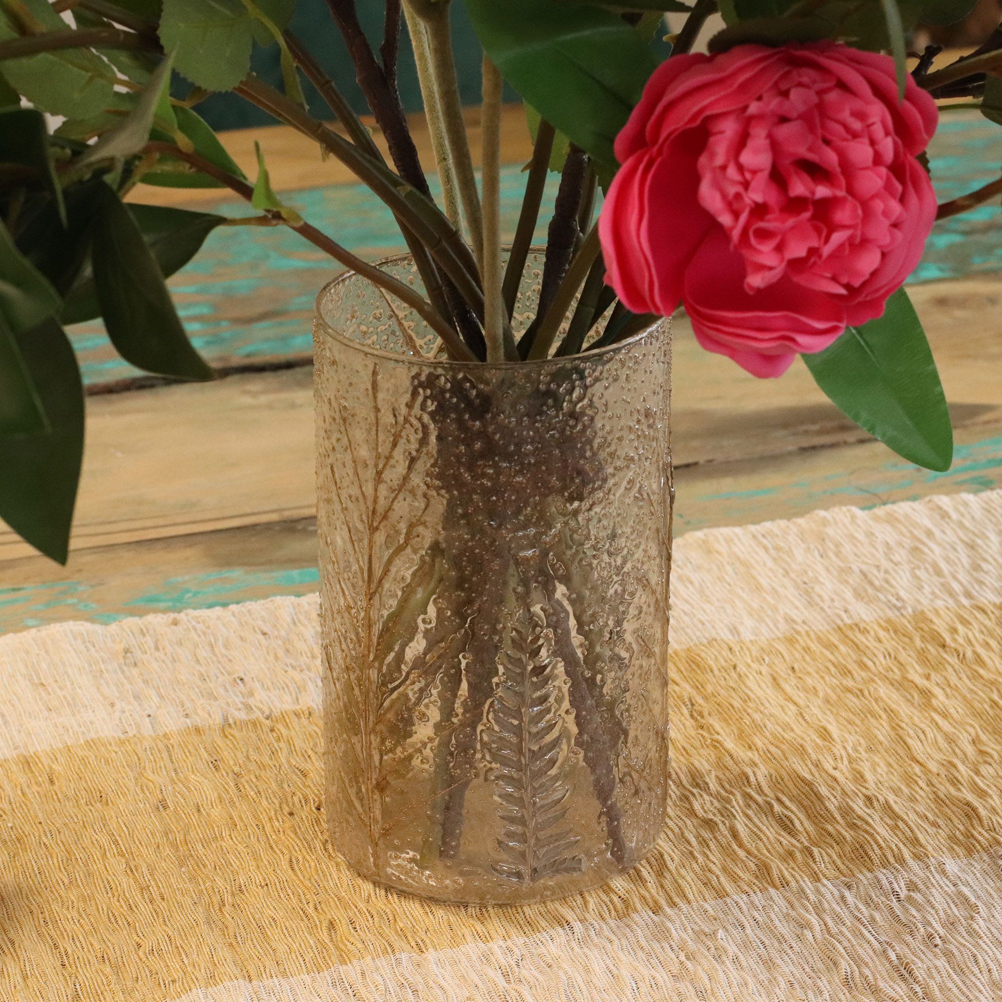 Natural Floral Glass – Tall Vase Candle Holder – Pino – (19x11cm) | www.artisan-gifts.co.uk 5 Natural Floral Glass – Tall Vase Candle Holder – Pino – (19x11cm) | www.artisan-gifts.co.uk 4