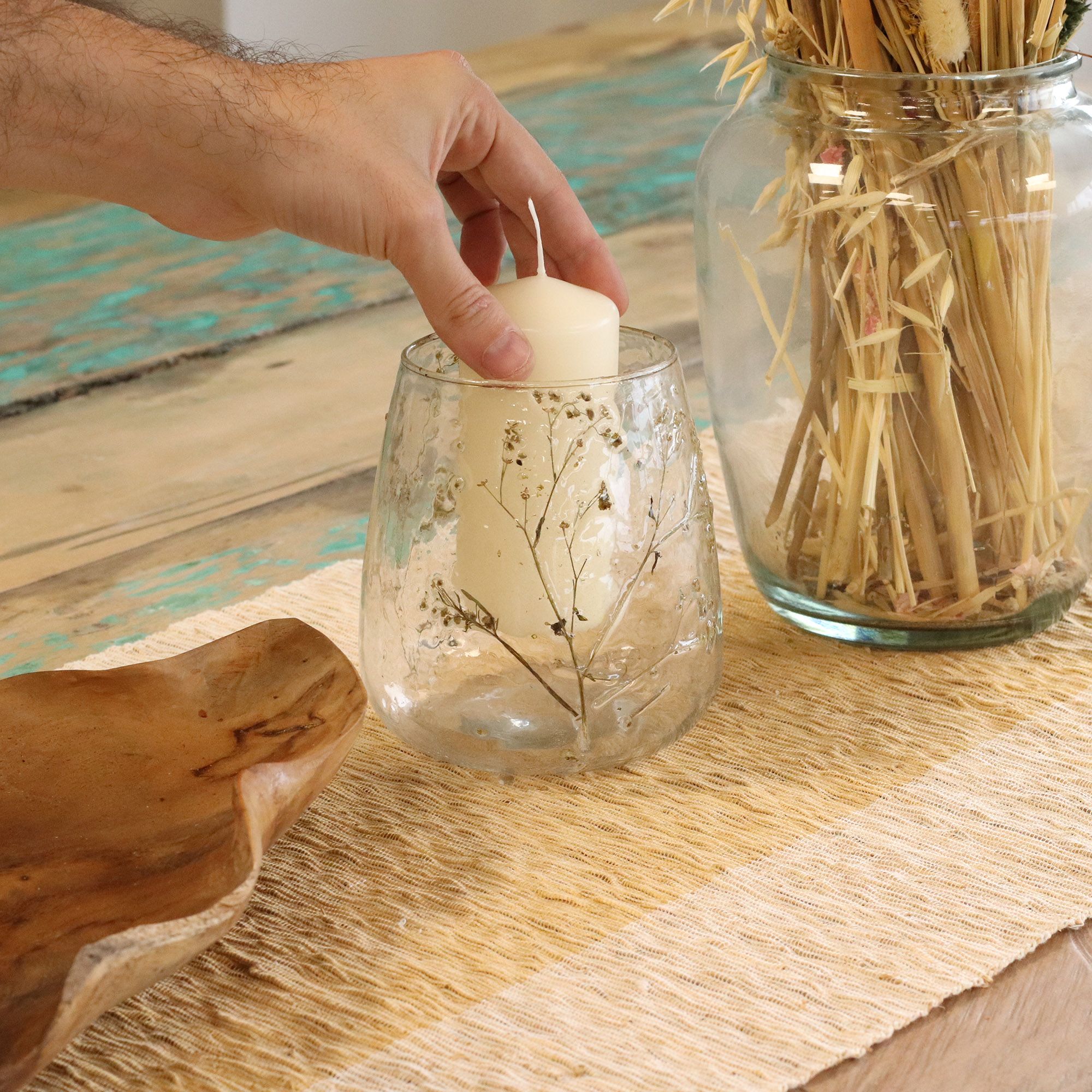 Natural Floral Glass – Vase Candle Holder – Margarita – (12x11cm) | www.artisan-gifts.co.uk 5 Natural Floral Glass – Vase Candle Holder – Margarita – (12x11cm) | www.artisan-gifts.co.uk 4