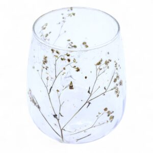 Natural Floral Glass – Vase Candle Holder – Margarita  – (12x11cm) | www.artisan-gifts.co.uk 1