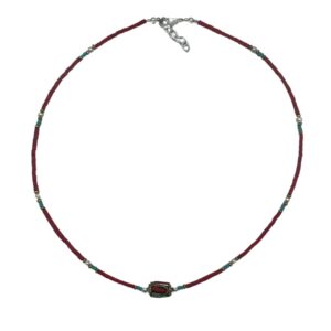 Nepalese Extra Fine Gem Necklace – Coral Tribal Bead | www.artisan-gifts.co.uk 1