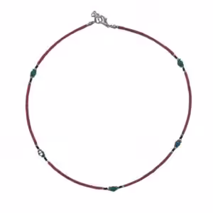 Nepalese Extra Fine Gem Necklace – Pink Coral & Turquoise Beads | www.artisan-gifts.co.uk 1