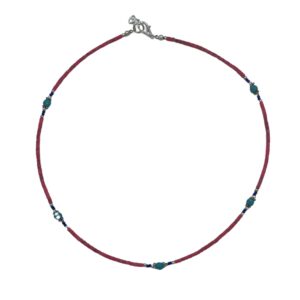 Nepalese Extra Fine Gem Necklace – Pink Coral & Turquoise Beads | www.artisan-gifts.co.uk 1