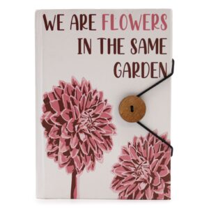 Notebook with strap – Flowers in the same garden | www.artisan-gifts.co.uk 1