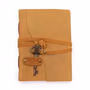 Oiled Tan Leather & Key – 200 pages – 13x18cm | www.artisan-gifts.co.uk 1