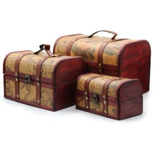 Old Map Chest – Set of 3 | www.artisan-gifts.co.uk 1