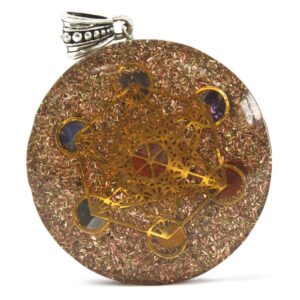 Orgonite Power Pendant – Multi Power Chakra – Lrg | www.artisan-gifts.co.uk 1