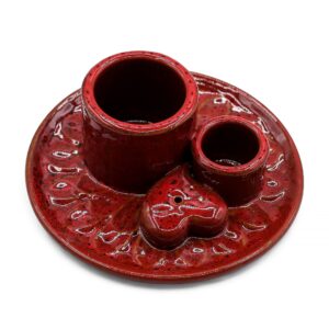 Palo Santo Stick & Smudge Holder – Mandala – Red with Heart Gloss | www.artisan-gifts.co.uk 1